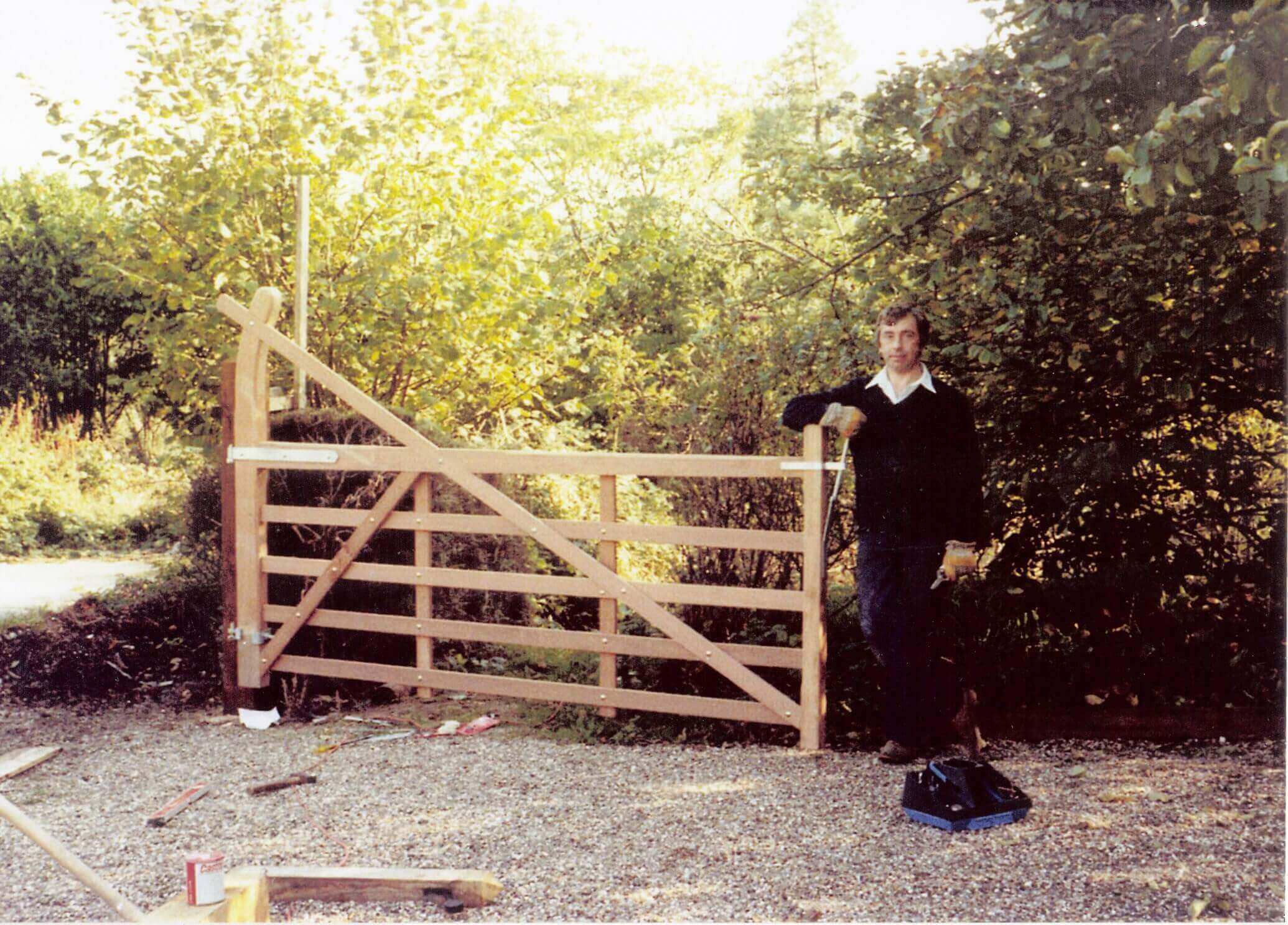 richard and old Jacksons entrance gate in 1982