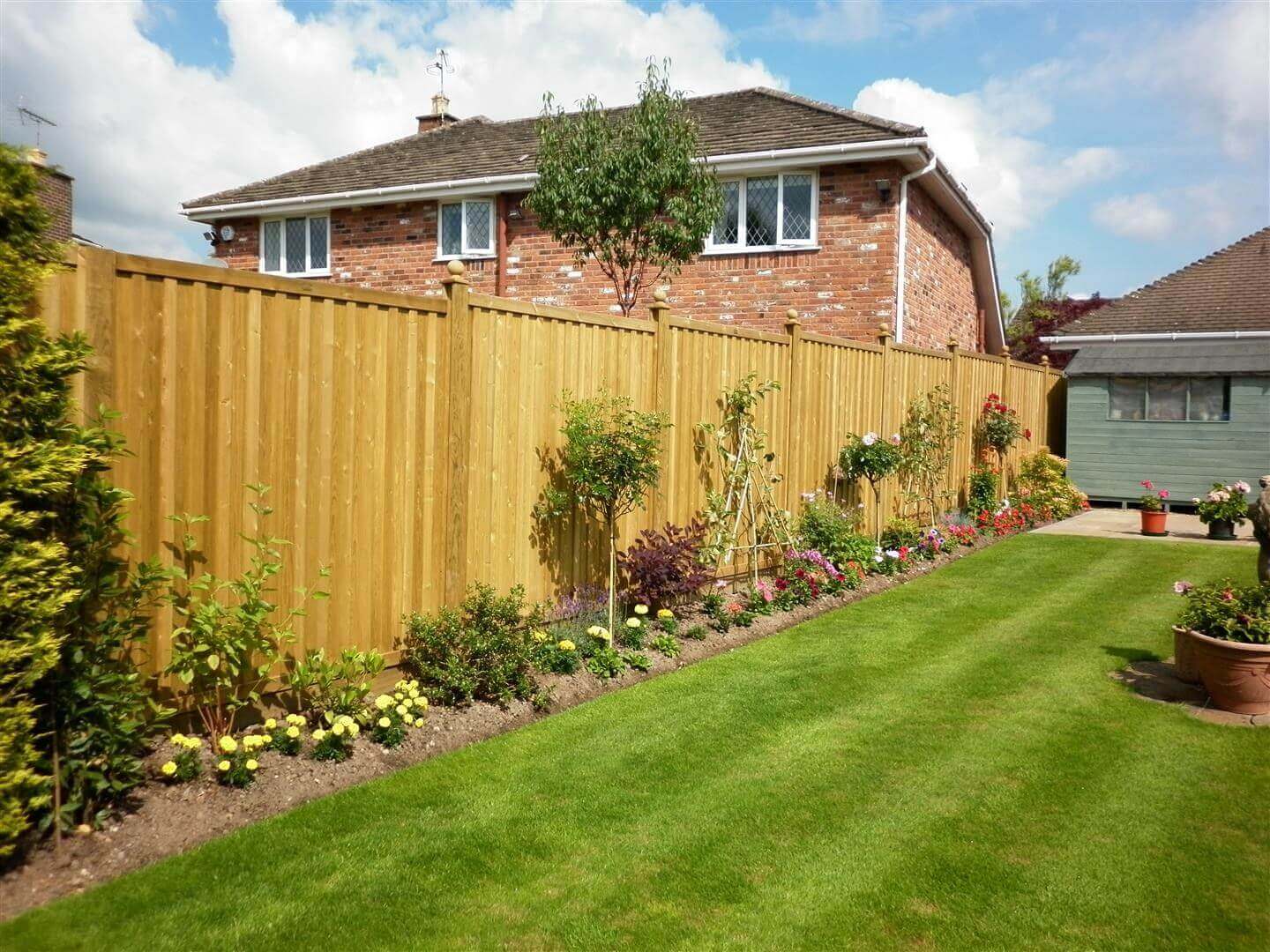 New Fence panels with flowers
