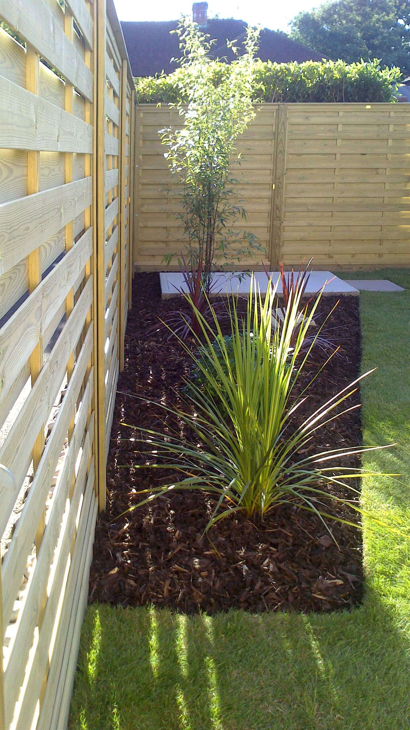 sunlight through the fence panels