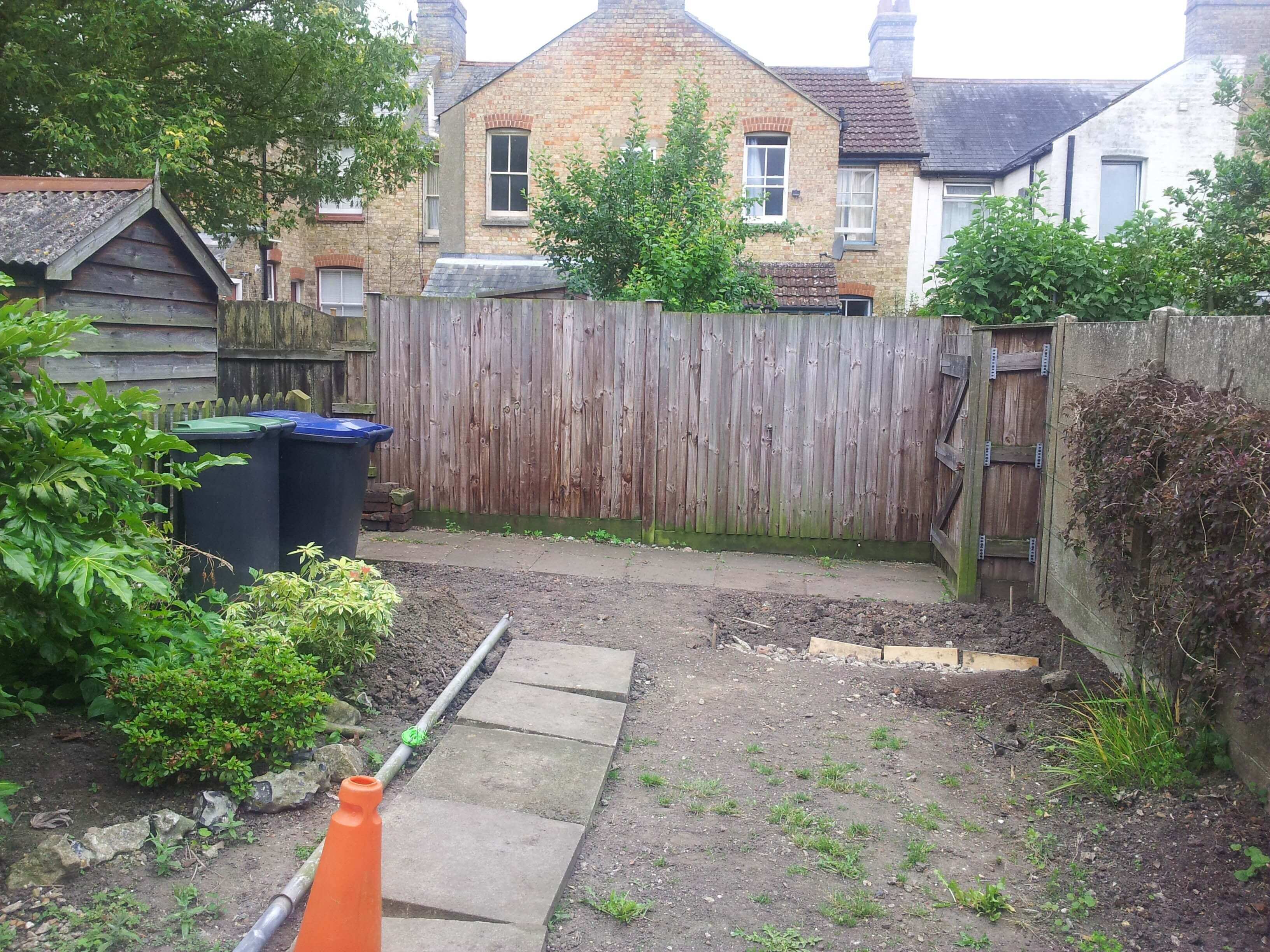 Old style concrete fence