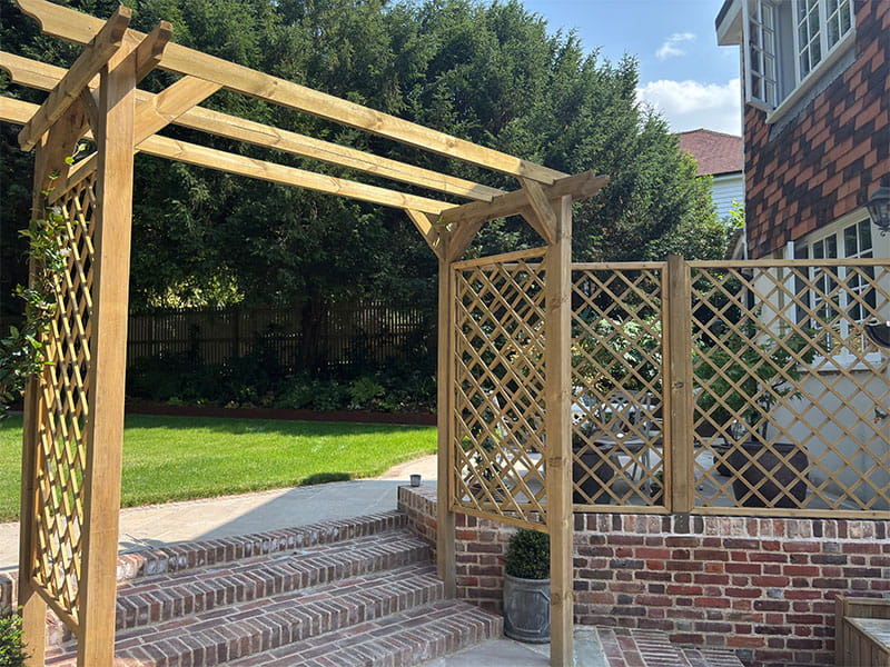 Wooden pergola Double wooden pergola