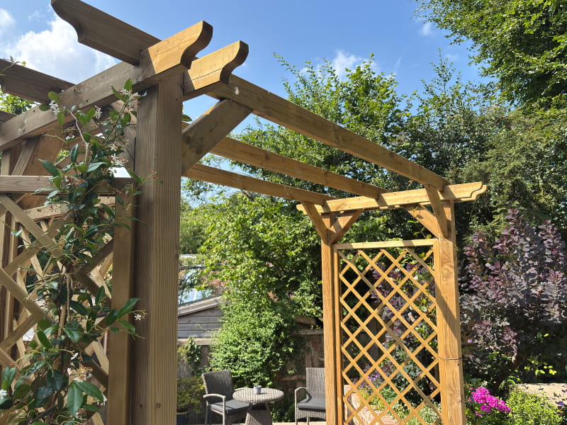 Wooden pergola Wooden pergola walkway