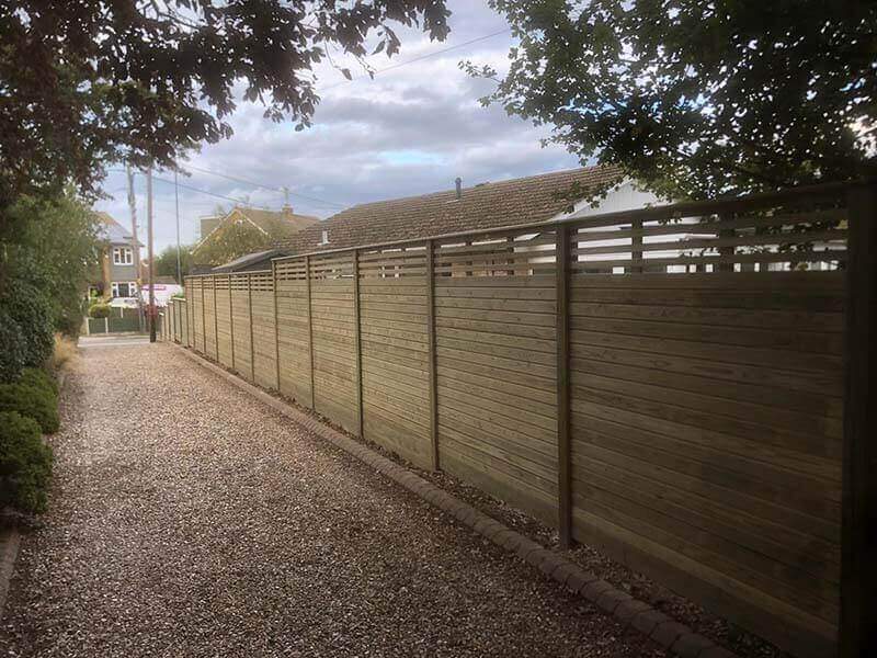 Long driveway fence Jacksons Fencing