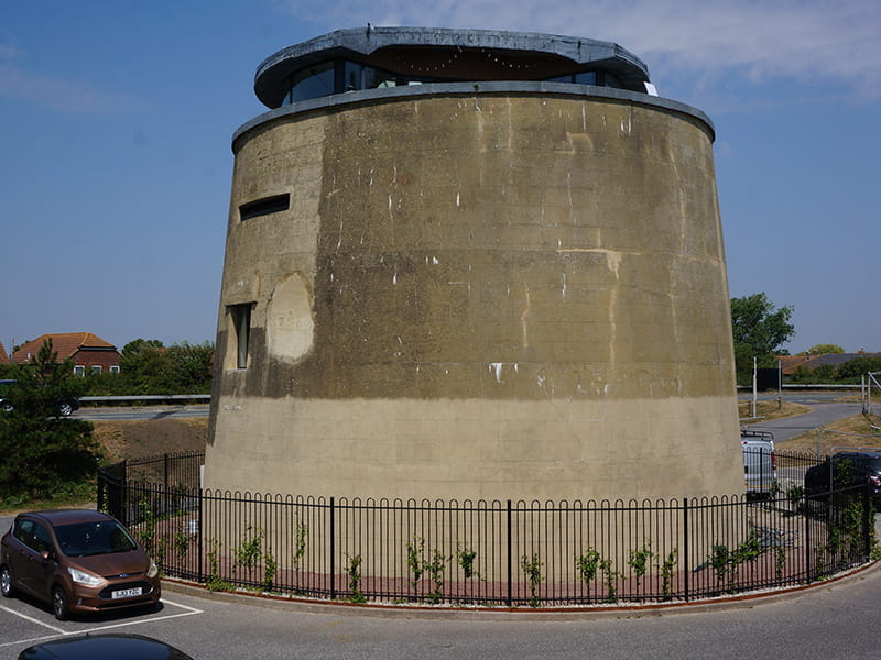 Martello tower security fencing