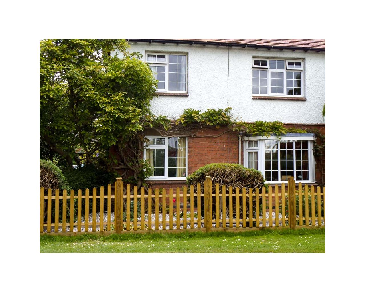 front garden transformed palisade fence