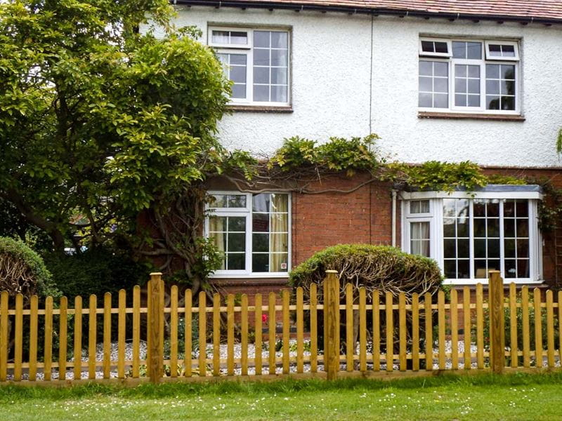 front garden transformed palisade fence
