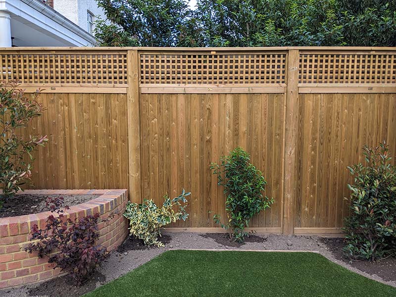 trellis on top of fencing