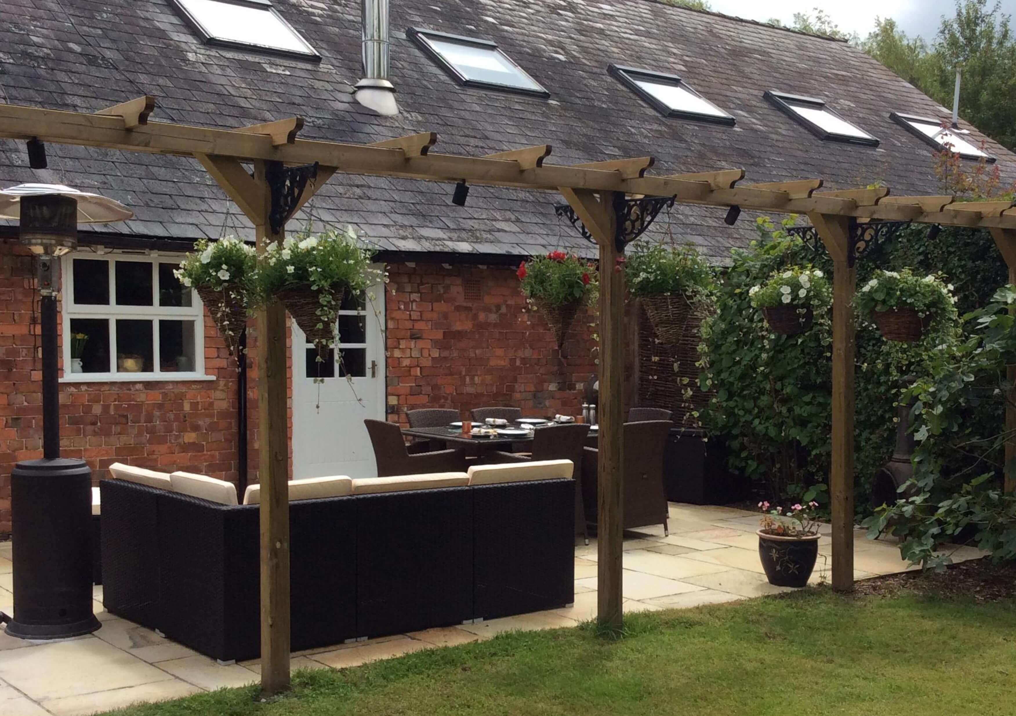 Pergola with garden seating