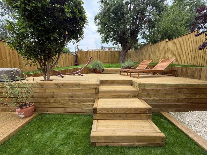 landscape timbers retaining wall