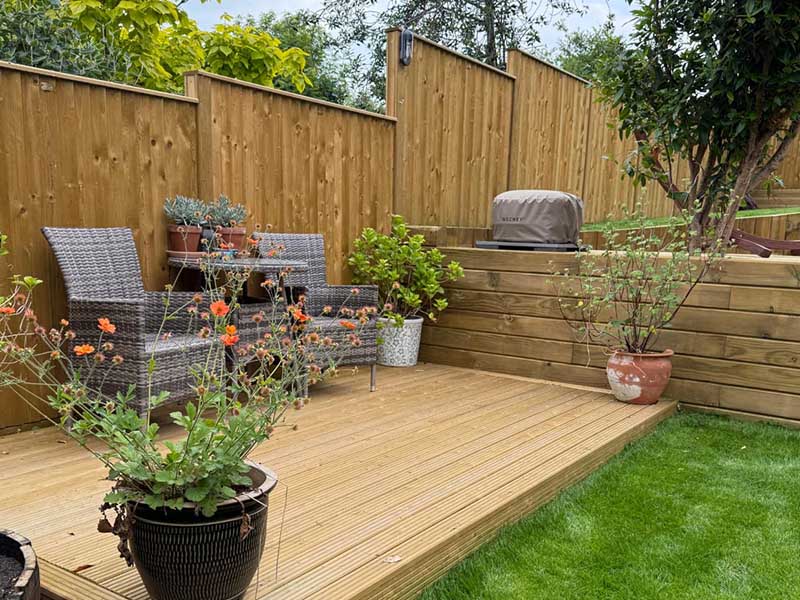 sloped garden idea