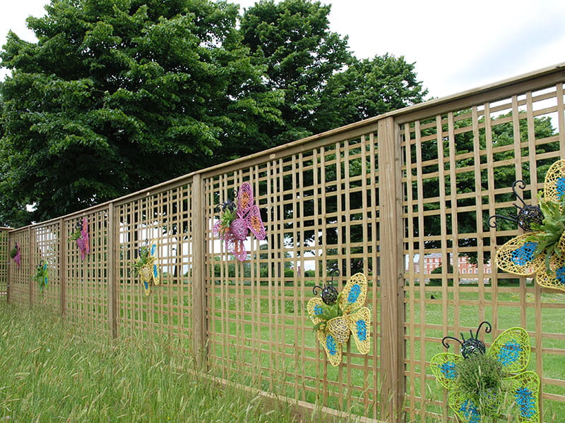 Square wooden trellis