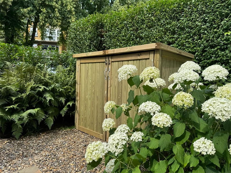 garden decor wheelie bin store