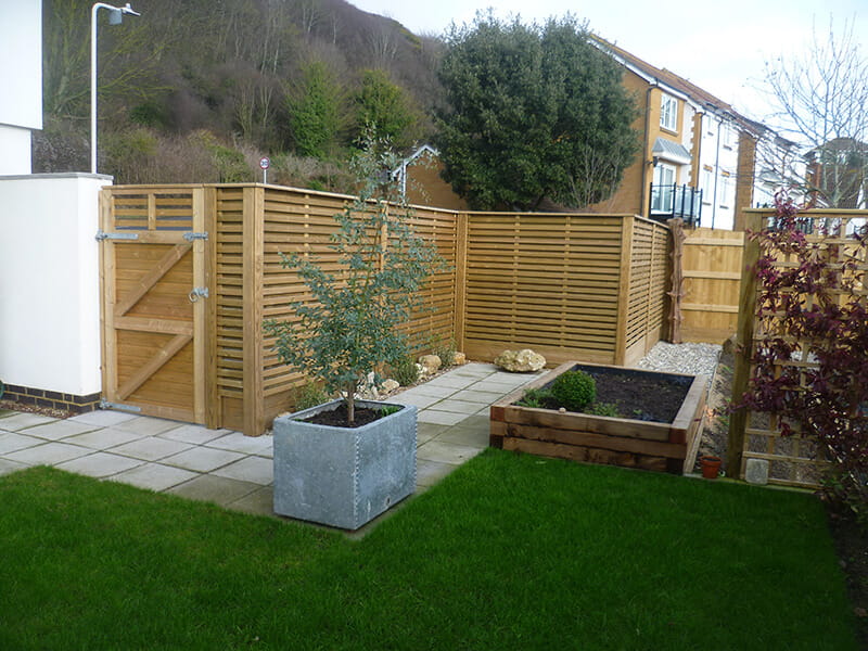 slatted fence panel