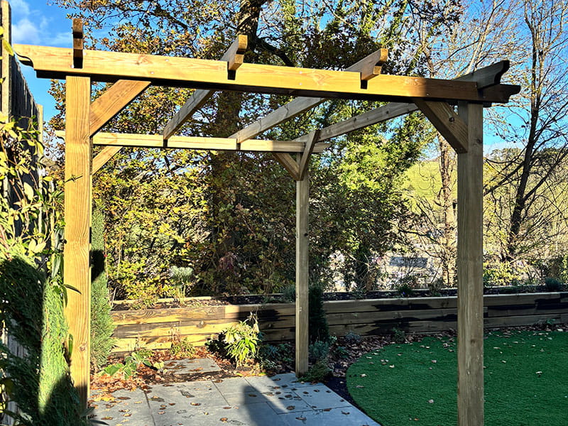 Garden pergola for shade