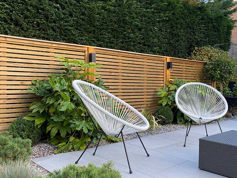 slatted fencing for light