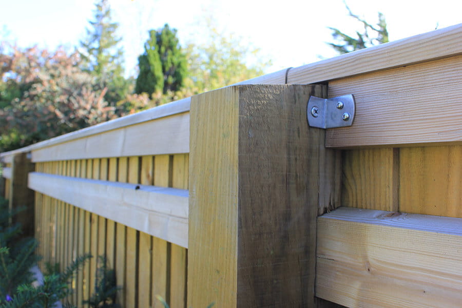 Rain wooden fence