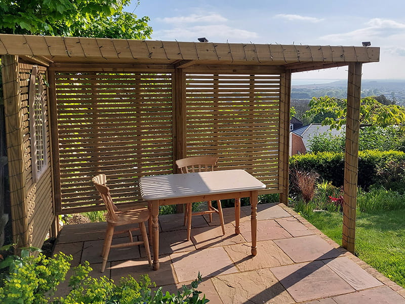 Outdoor dining garden retreat shelter