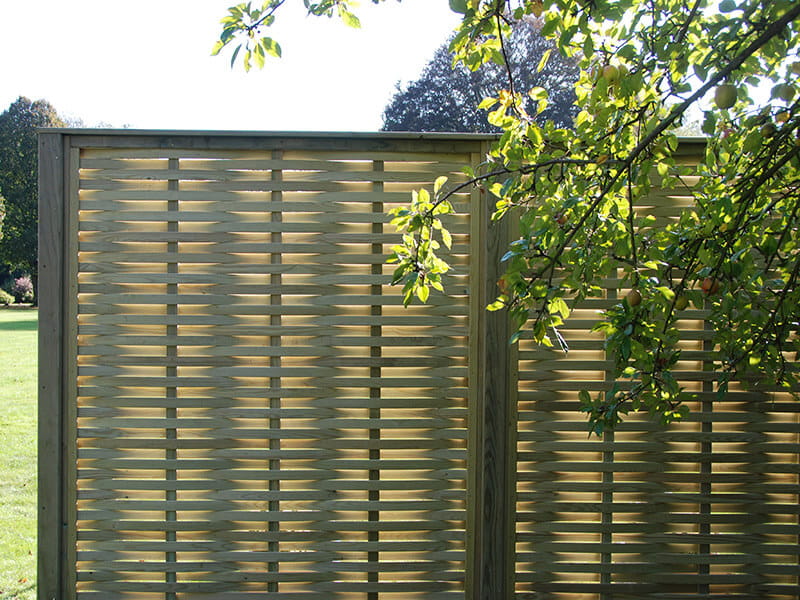 Woven panel with sunligh shining through