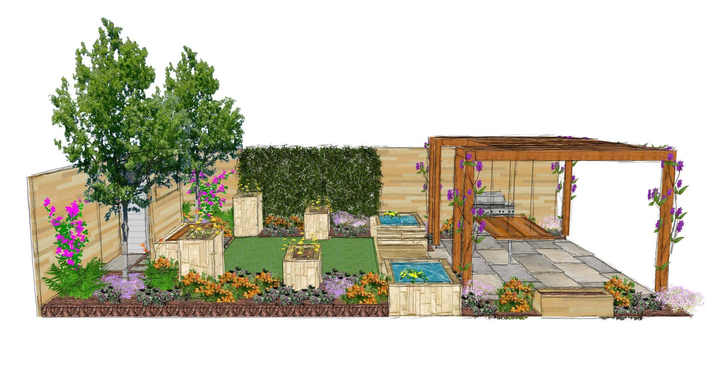 Painted garden design