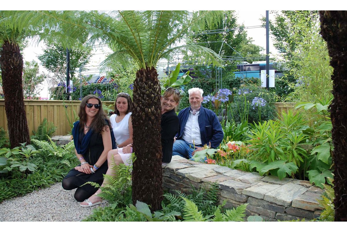 Tre Wostiweth crew in their Cornish garden