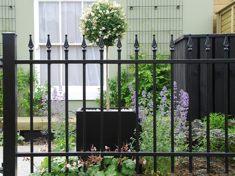Ornamental front garden fencing