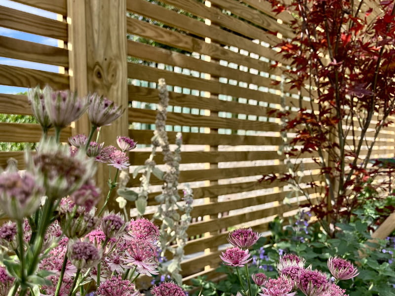 Modern slatted fence panels Contemporary slatted fence panels