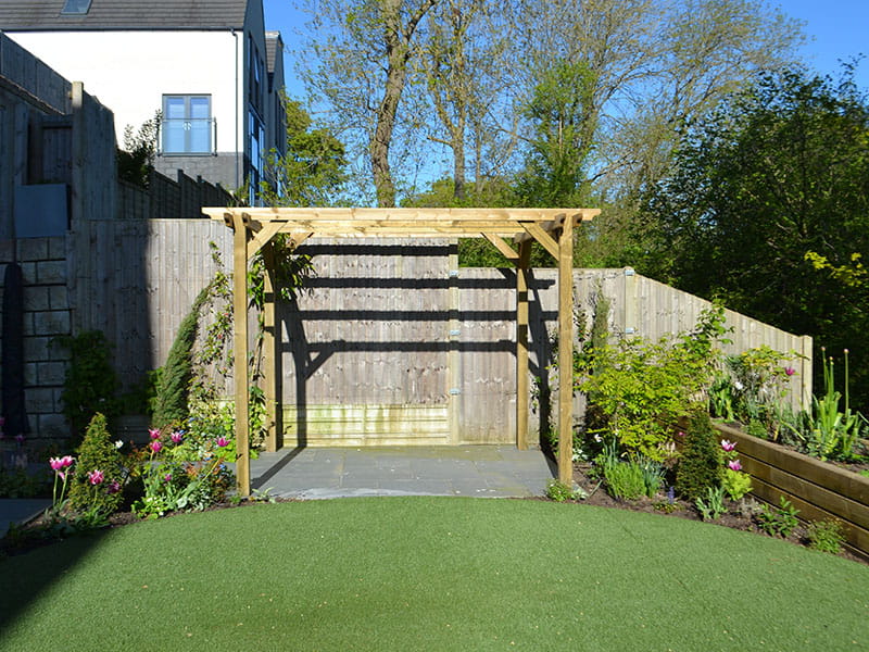 Double timber pergola