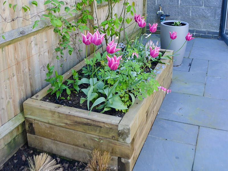 Jakwall rasied bed Jakwall timber sleepers raised bed