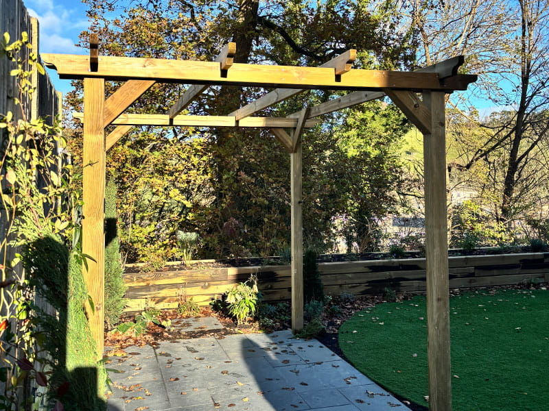 Wooden pergola garden deisgn