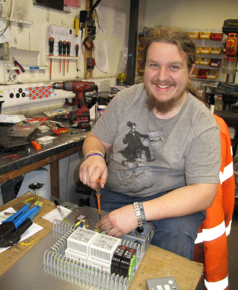Doug at work in autoworkshop