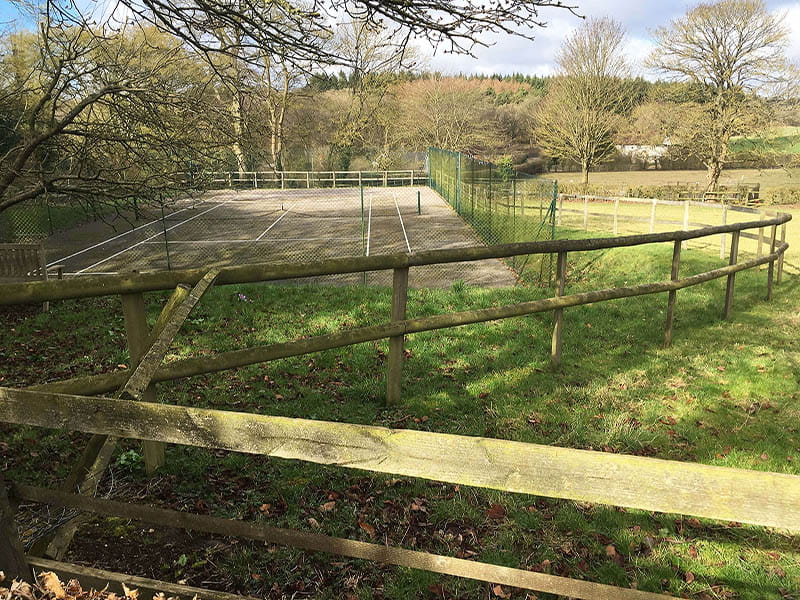 Post and rail fencing installed 1967