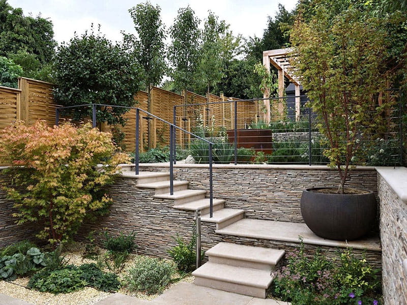 Garden Design by Anna Butterfield with Woven Fencing