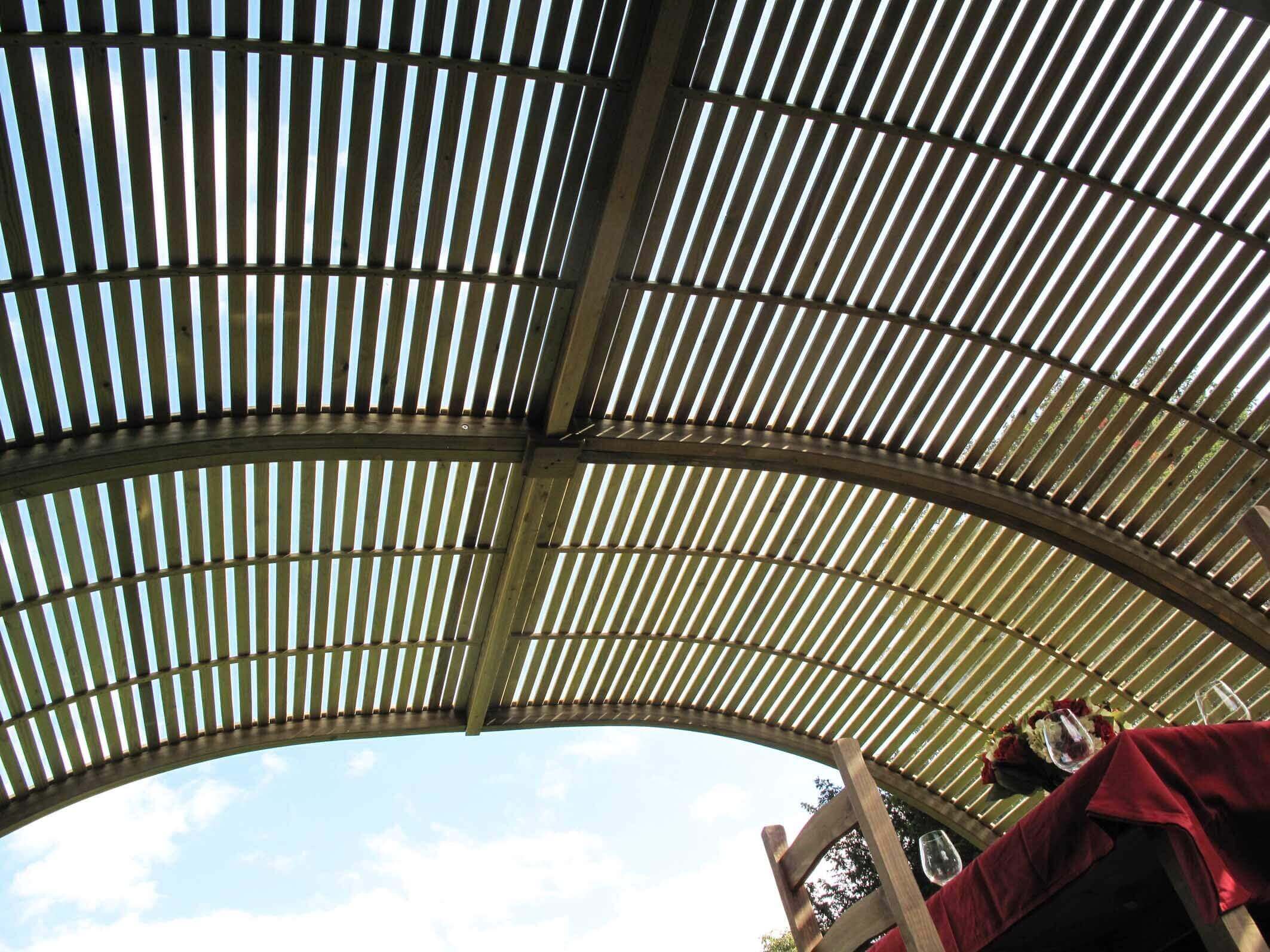 curve roof looking up