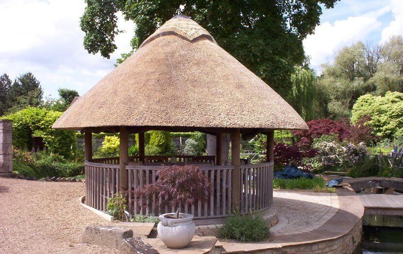 Thatched Hut in garden