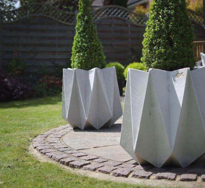 concrete flower planters