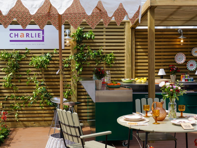 Charlie Oven Outdoor Kitchens Charlie Oven and Jacksons Fencing Garden Shelter Outdoor Kitchens