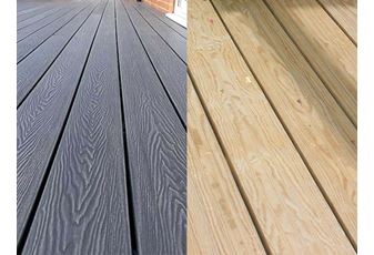 What is more sustainable, composite or wood decking? 