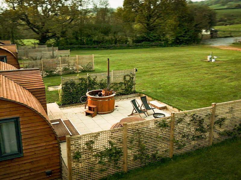Trellis Fence Screens Trellis Fence Screens at a Somerset Glamping Site