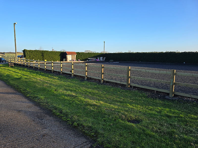 Post and rail fencing