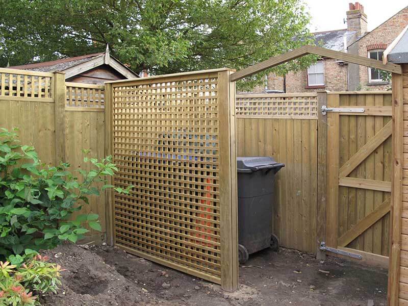 hiding rubbish bins