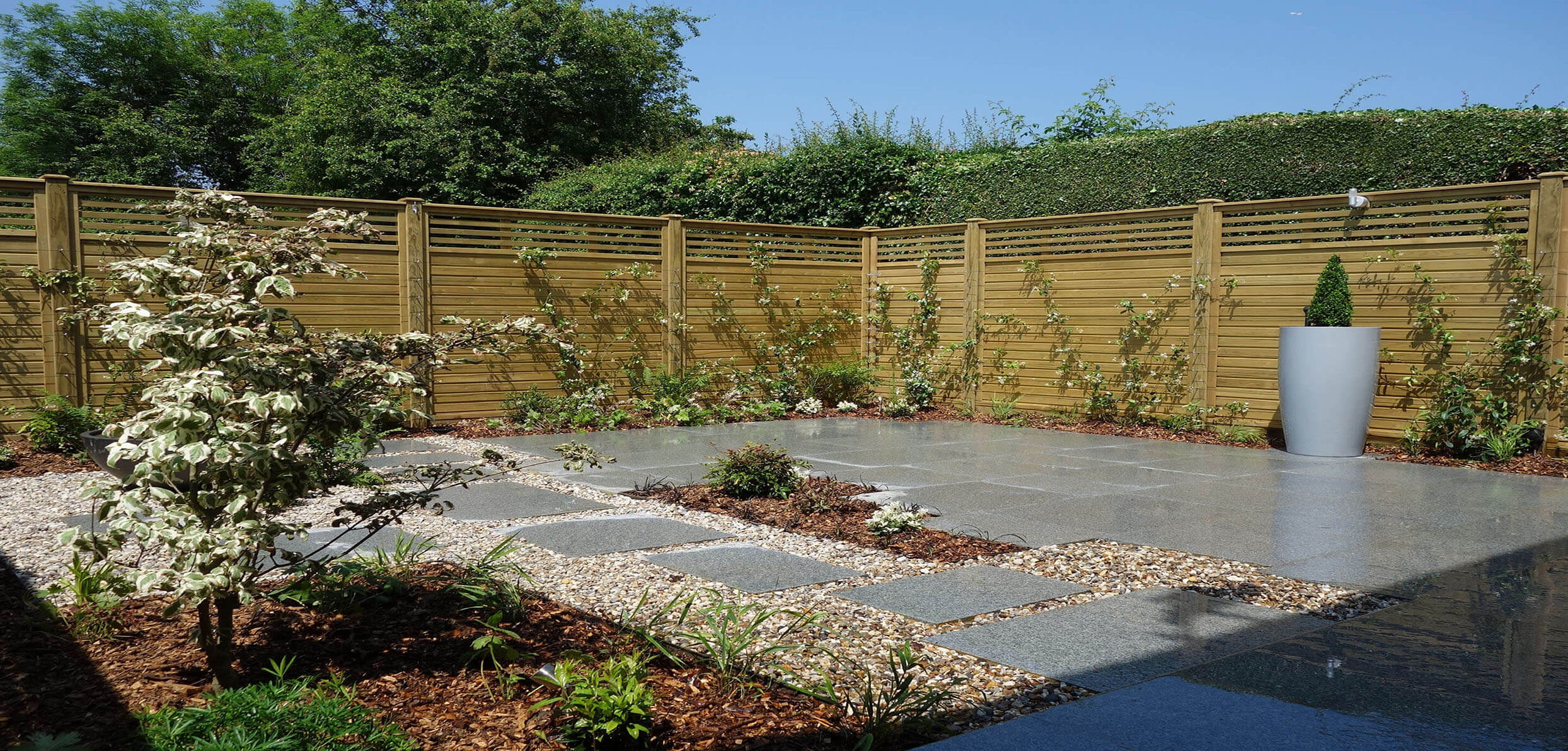 Garden Fencing in the sun