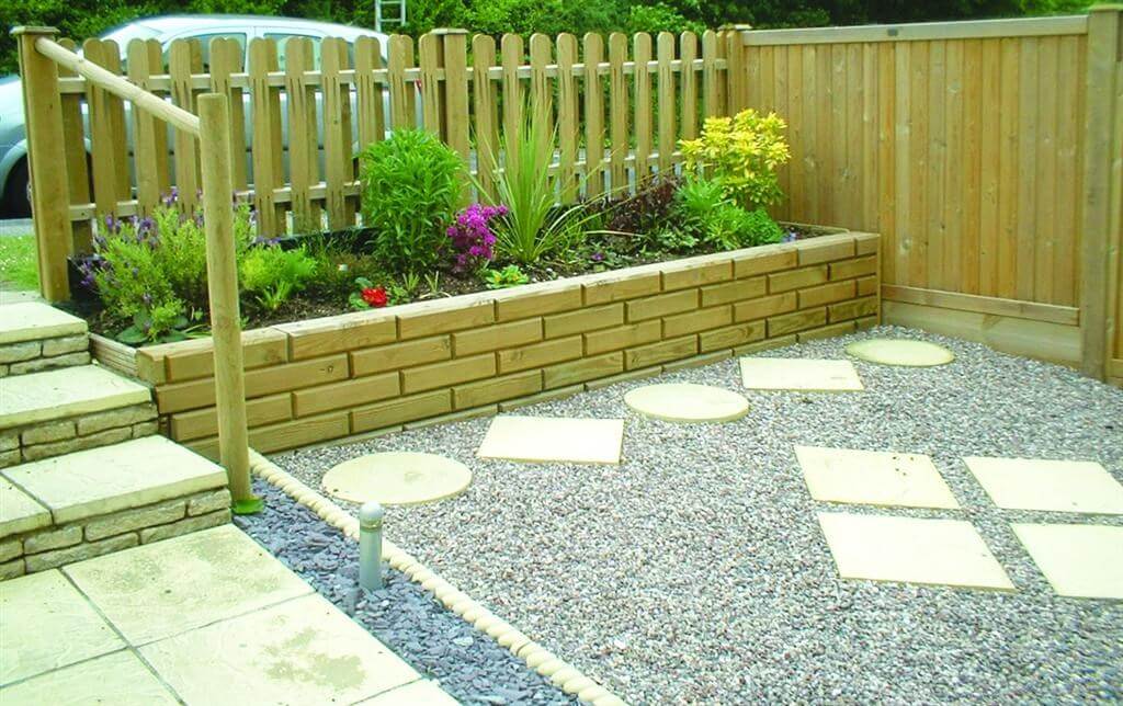 Jakwall retaining wall flower bed