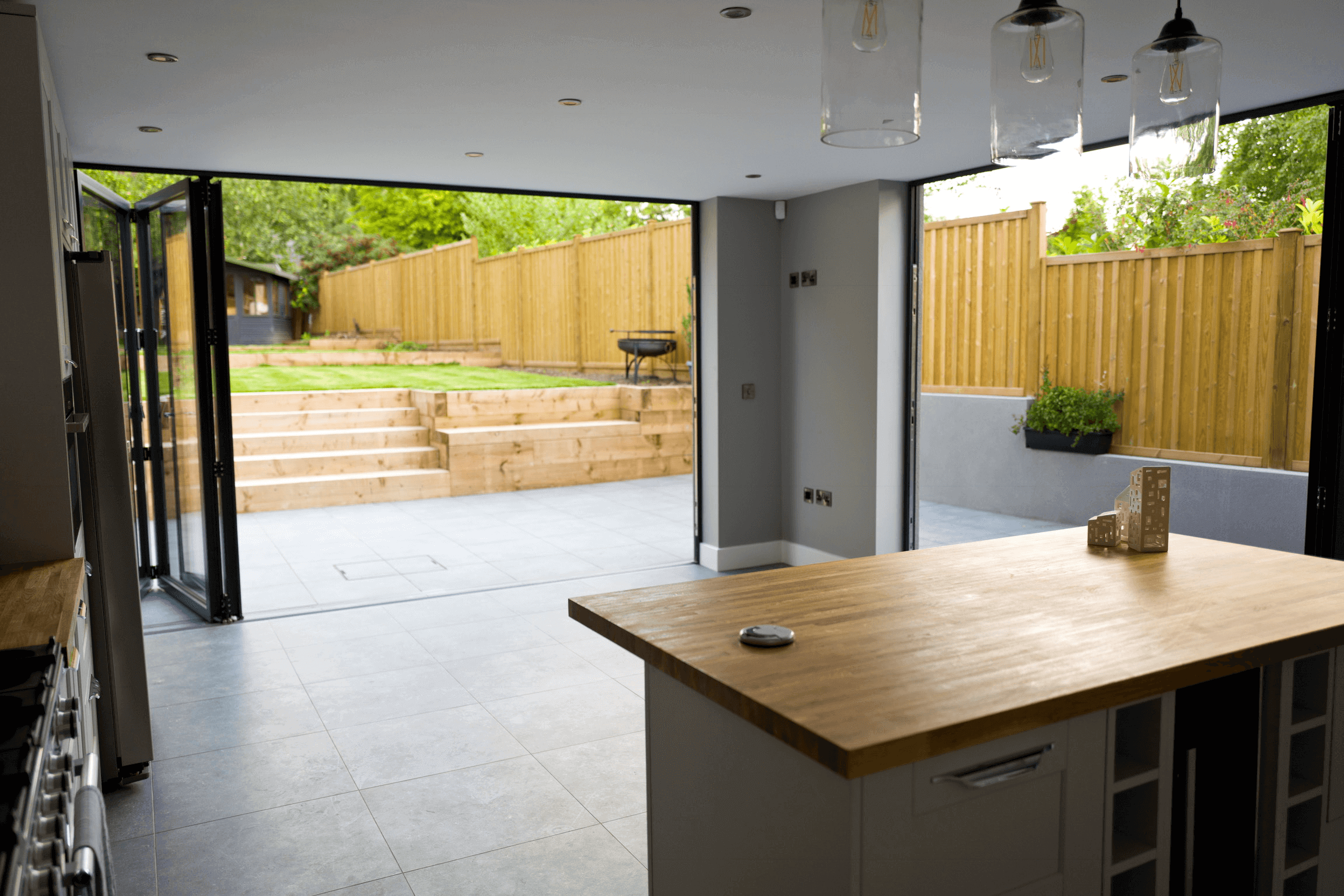 Chilham panels outside new extension