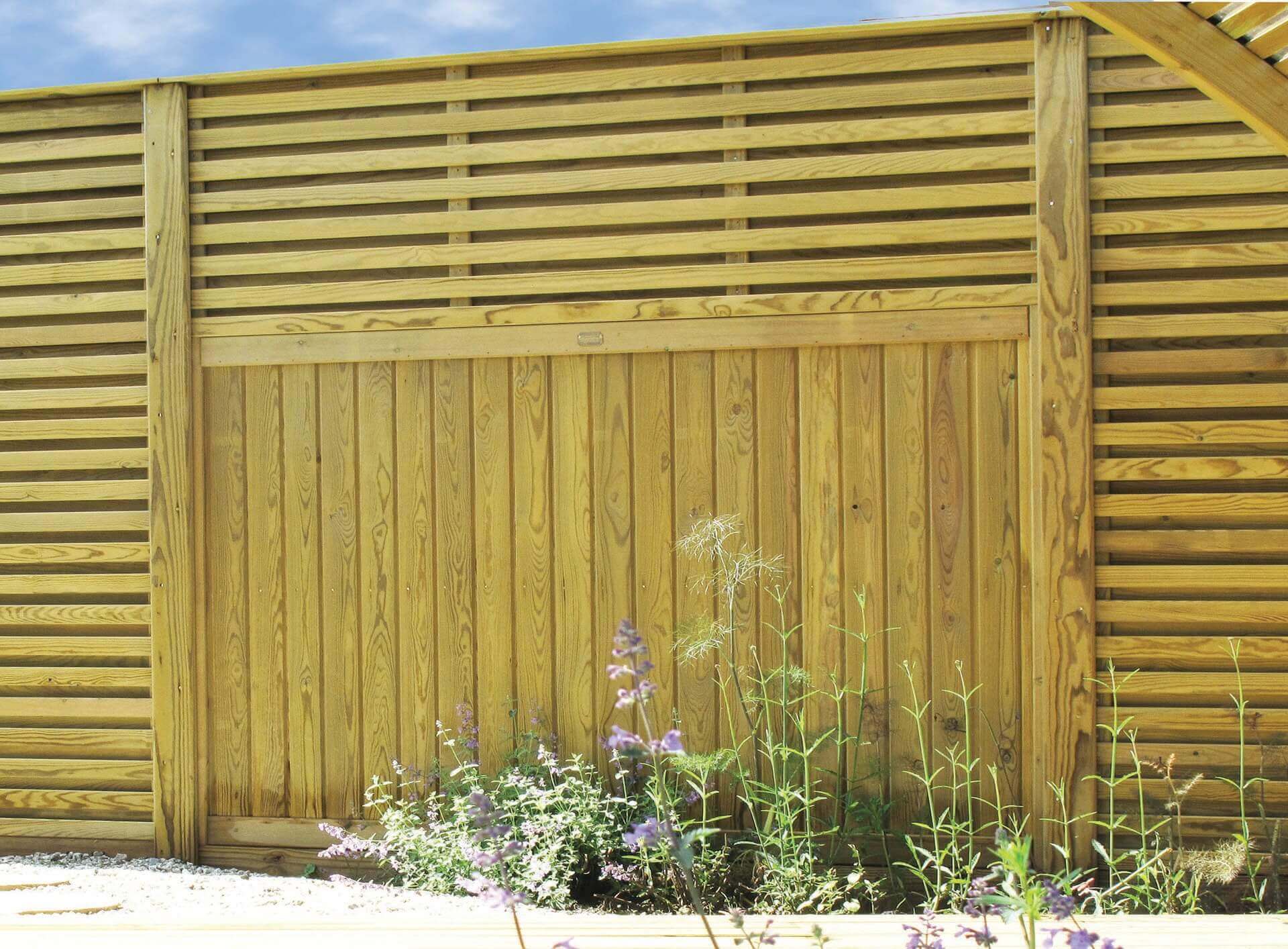 Decorative timber fencing