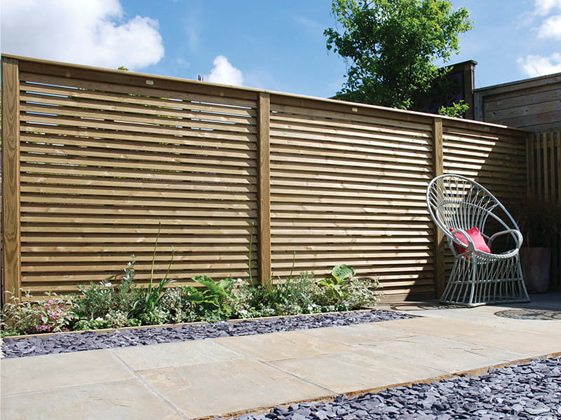 contemporary slatted fence panels
