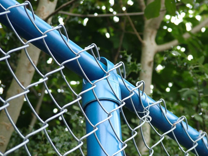 Chain link metal fencing
