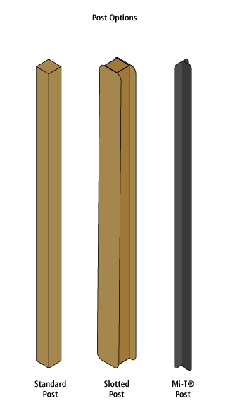 different fence posts