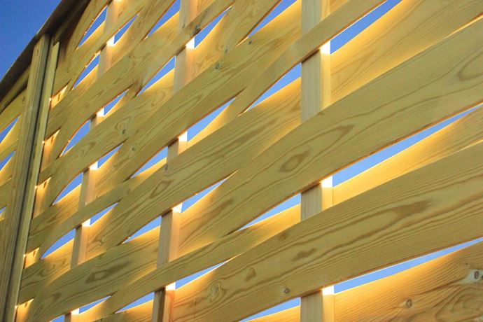 basket weave fence panel