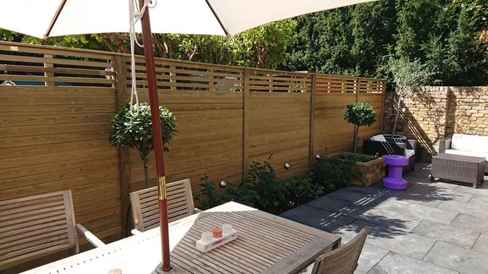 Canterbury combi fence panels garden
