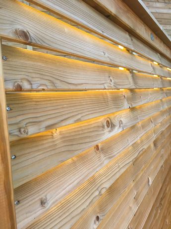 Slatted fencing lets light through